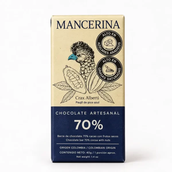 Venta barras de chocolate al 70% emprendimiento Mancerina chocolate artesanal