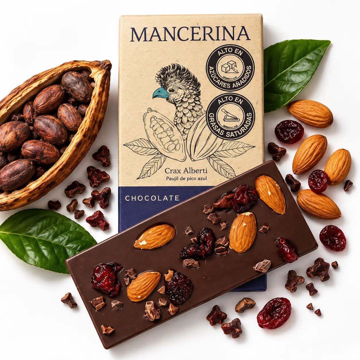 producto-barra-de-Chocolate-con-frutos-secos-Mancerina-chocolate-artesanal Venta barras de chocolate con frutos secos emprendimiento Mancerina chocolate artesanal